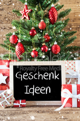 Colorful Christmas Tree, Snowflakes, Geschenk Ideen Means Gift Ideas