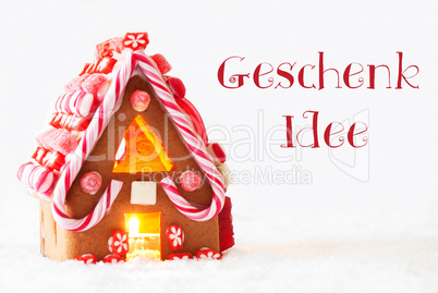 Gingerbread House, White Background, Geschenk Idee Means Gift Idea