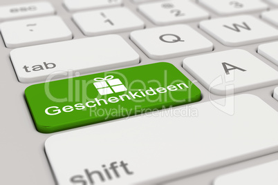3d - keyboard - Geschenkideen - green
