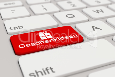 3d - keyboard - Geschenkideen - red