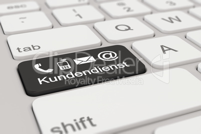 3d - keyboard - Kundendienst - black