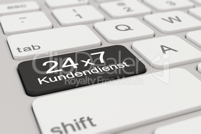 3d - keyboard - Kundendienst - 24 x 7 - black