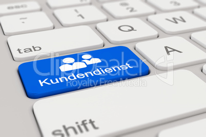 3d - keyboard - Kundendienst - blue