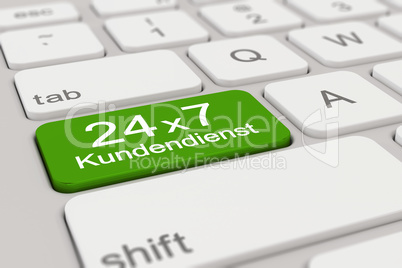 3d - keyboard - Kundendienst - 24 x 7 - green