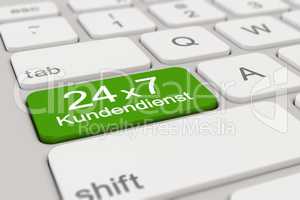 3d - keyboard - Kundendienst - 24 x 7 - green