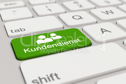 3d - keyboard - Kundendienst - green
