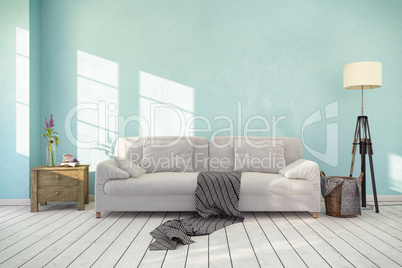 3d rendering - interior of scandinavian living room