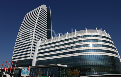 Beautiful photos of modern buildings under blue sky