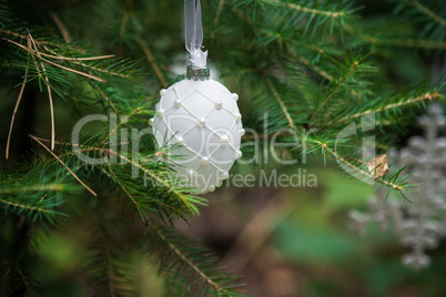 Christmas Ornaments ball on a Christmas Tree