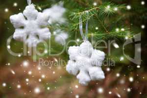 Snowflake on a Christmas tree