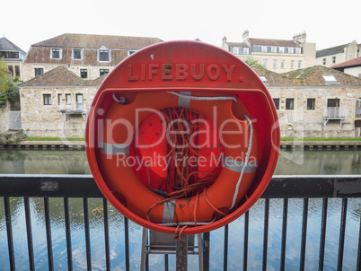 Life buoy by the river