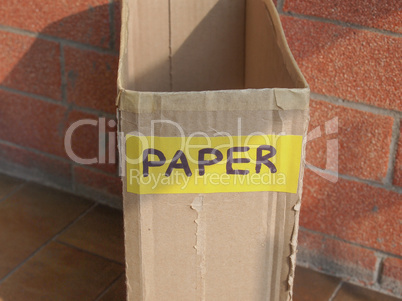 Waste container for paper