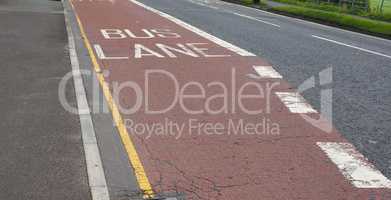 Bus lane sign