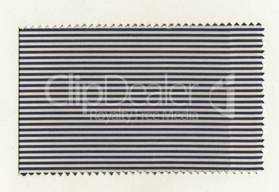 Vintage looking Blue Striped fabric sample