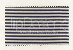 Vintage looking Blue Striped fabric sample