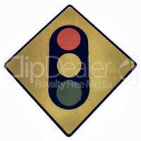 Vintage looking Traffic light sign