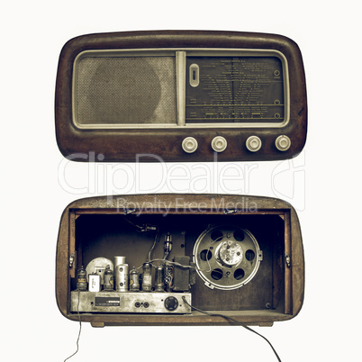 Vintage looking Old AM radio tuner