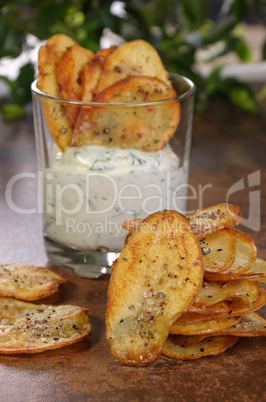 Fried potato chips