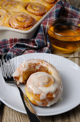 bun of pumpkin with cinnamon