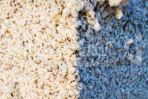 Cotton harvest from field .