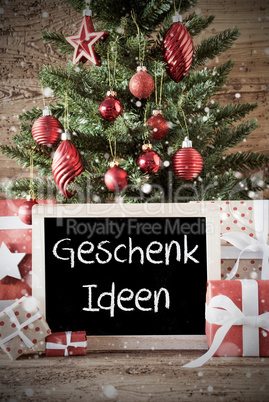 Nostalgic Christmas Tree With Geschenk Ideen Means Gift Ideas