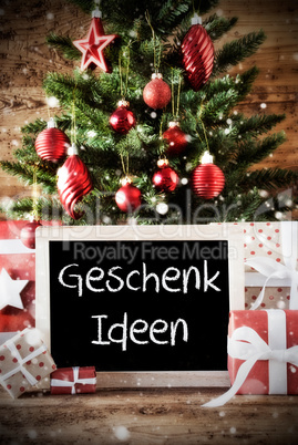 Christmas Tree With Bokeh Effect, Geschenk Ideen Means Gift Ideas