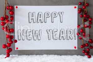 Label, Snow, Christmas Decoration, Text Happy New Year