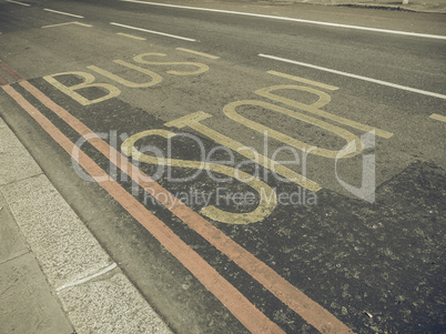 Vintage looking Bus stop sign