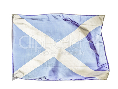 Vintage looking Scotland UK flag isolated