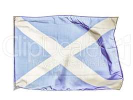 Vintage looking Scotland UK flag isolated