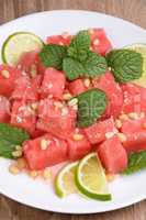 Watermelon salad with lime
