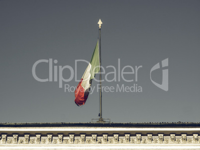 Vintage looking Italian flag