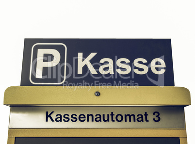 Vintage looking Park kasse