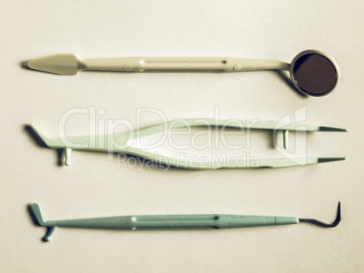 Vintage looking Dentist tools