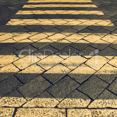 Vintage looking Zebra crossing