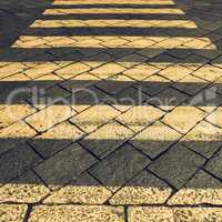 Vintage looking Zebra crossing