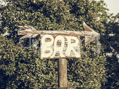 Vintage looking Bar sign