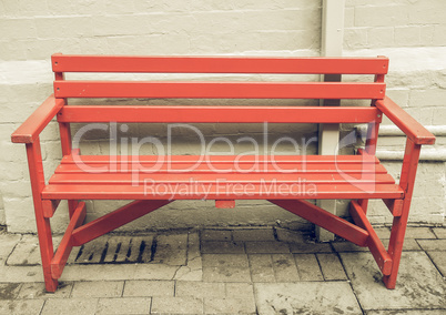 Vintage looking Red bench