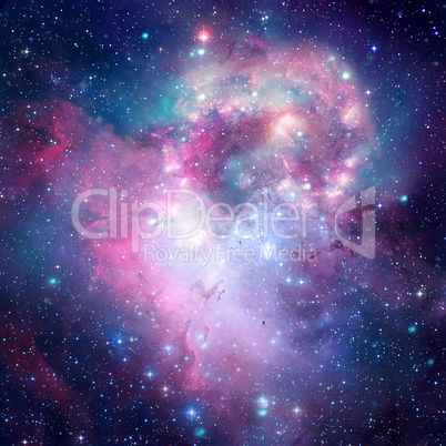 Colorful space nebula. Elements of this image furnished by NASA.