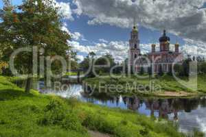 Landscape with the Russian Church on the River Bank