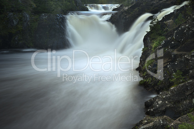 Waterfall on the forest stream