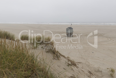 Famous sea cottage Het Drenkelingenhuisje Terschelling on the ne