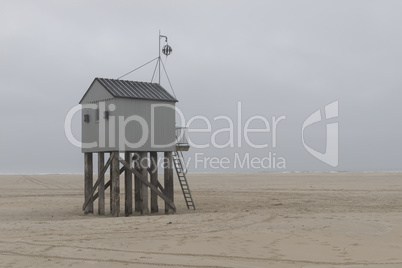 Famous sea cottage Het Drenkelingenhuisje Terschelling on the ne