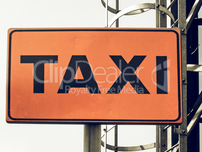 Vintage looking Taxi sign