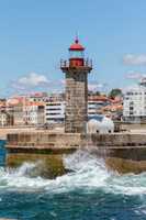 Lighthouse in Foz of Douro, Portugal