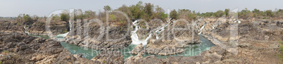 Li Phi Wasserfälle, Don Khone Island, Laos, Asien