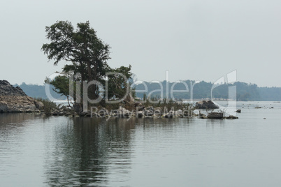 Landschaft auf Don Khone Island, Laos, Asien