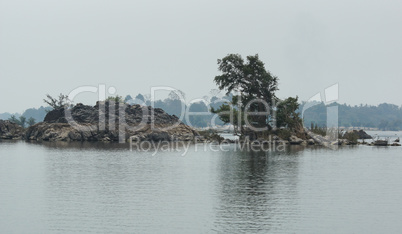 Landschaft auf Don Khone Island, Laos, Asien