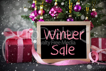 Tree With Gifts, Snowflakes, Bokeh, Text Winter Sale