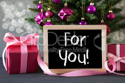 Tree With Gifts, Bokeh, Text For You